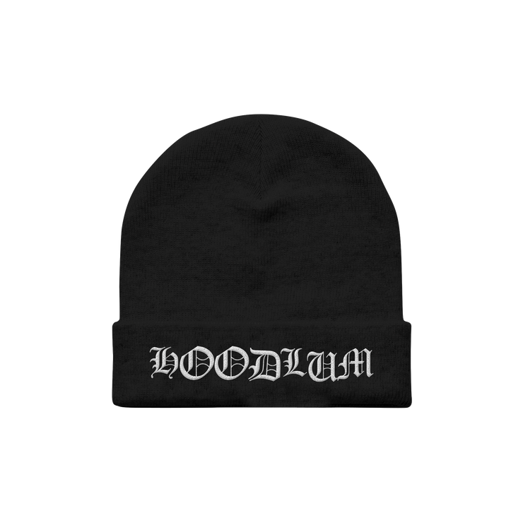 Logo Embroidered Black Beanie